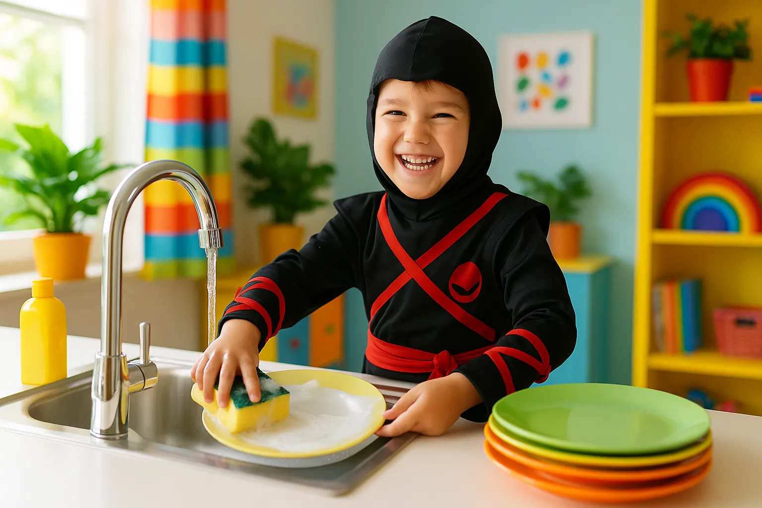 Fun Ways Kids Can Use Ninja Skills at Home to Build Responsibility